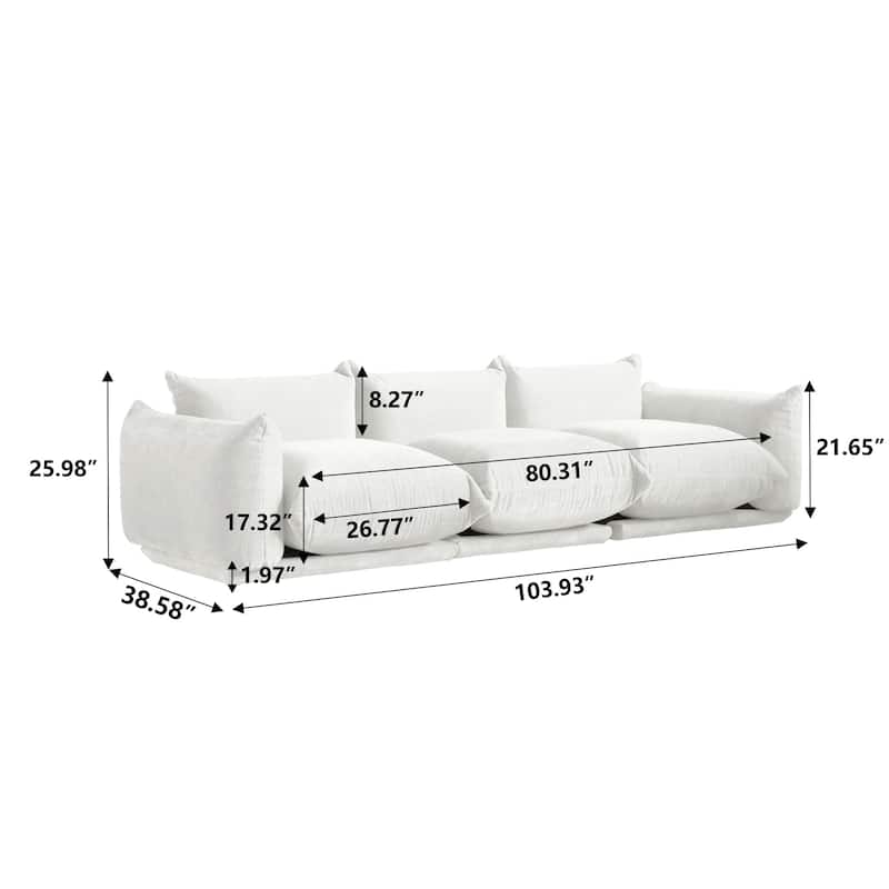 Modular Upholstered Sectional Sofas Chenille Fabric Lounge Counches