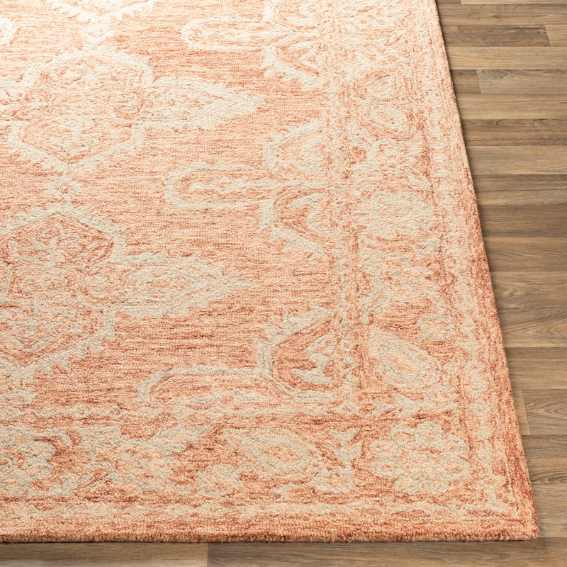 Livabliss Lisbet Handmade Boho Medallion Wool Area Rug