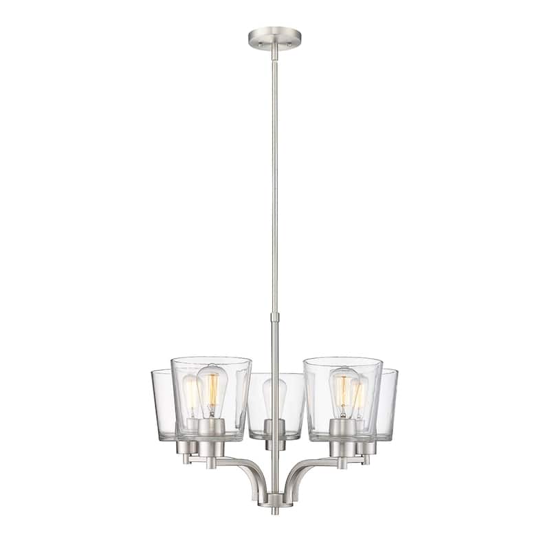 Millennium Lighting Evalon Chandelier with Clear Glass Shades