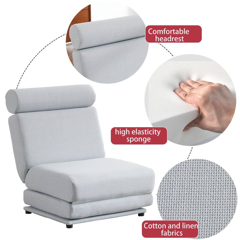 Portable Foldable Single Sofa Chair with Pillow