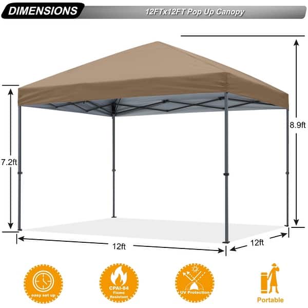 dimension image slide 20 of 26, ABCCANOPY Durable Easy Pop up Canopy Tent Outdoor canopy tent
