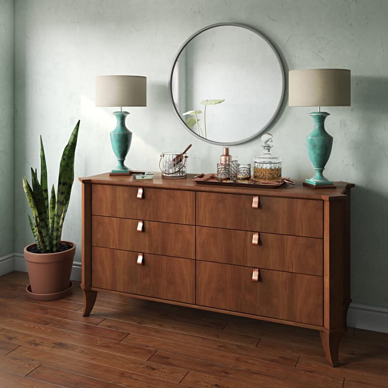 Ravi Modern Round Wall Mirror - 32"H x 32"W x 1.5"D