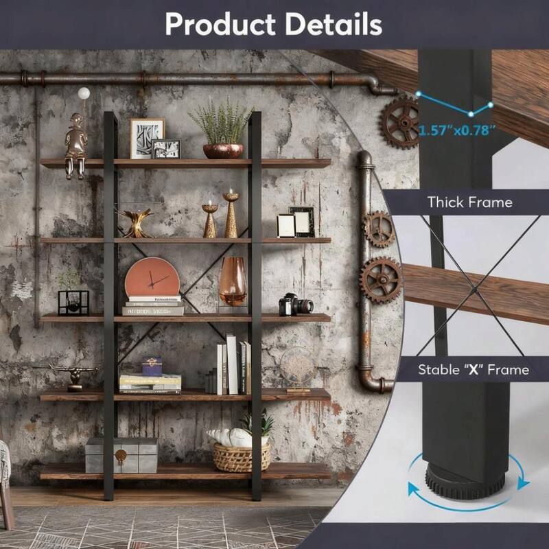 72" H 5-Tier Bookshe