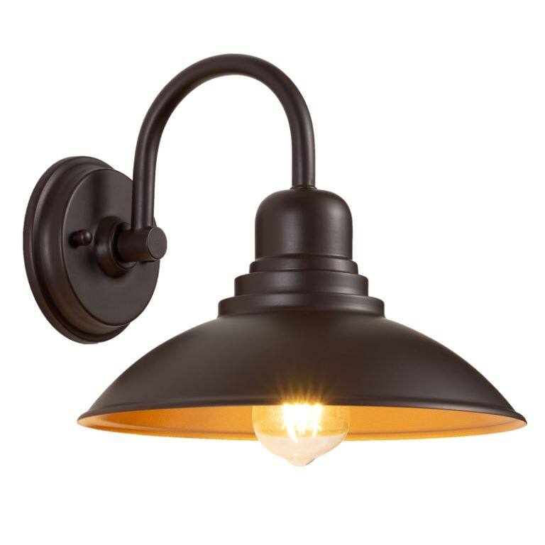 1 Light Outdoor Barn Light and Vanity Wall Sconce - Oil Rubbed Bronze