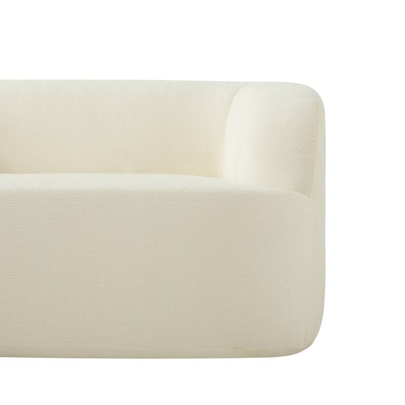 Boneless Couch Beige Upholstered Sofa with Pillows, 3-Seater Sofa Couch Settee Couch for Living Room