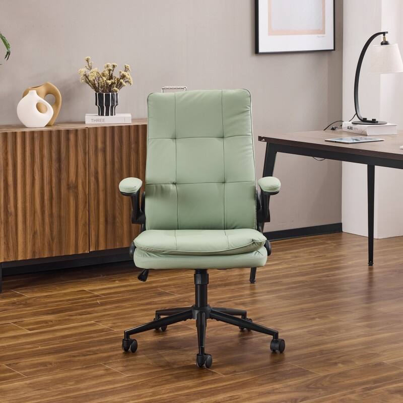 25.6 Inch Adjustable Armrest Dual Purpose Leg Swivel Office Chair With Spikes