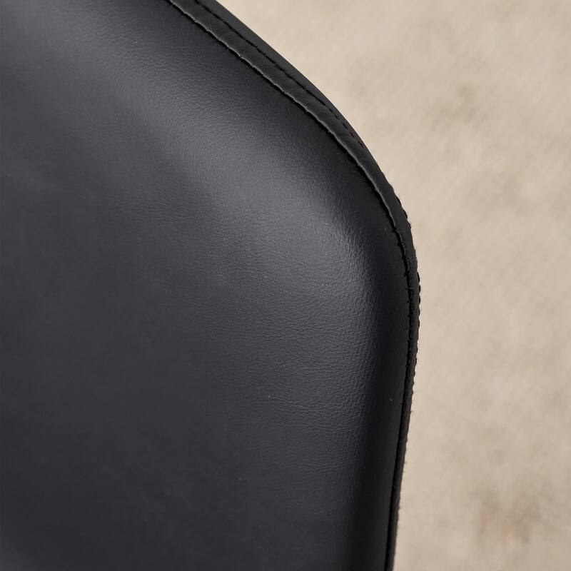 Retro Bar Chairs Set of 4, Modern Faux Leather High Bar Stools with Back and Metal Leg, Bar Chairs for Kitchen Island