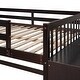 preview thumbnail 34 of 48, Floor Bunk Bed with Movable Storage Cabinet, Include 4 Storage Drawers and 3 Shelves, Solid Wood Bunkbeds Frame for Kids Teens