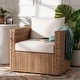 preview thumbnail 8 of 8, Rhinos Bohemian Light Brown Seagrass Tuxedo Arm Chair