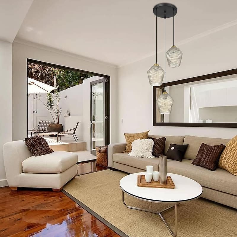 3-light hanging light cognac glass pendant lights glass decoration light