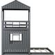 preview thumbnail 7 of 7, Wooden Twin Over Full Bunk Bed with Playhouse Design