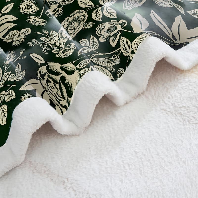 Vintage Floral Blanket，Wildflower Flannel Fleece Throw Blanket for Couch Sofa Bed