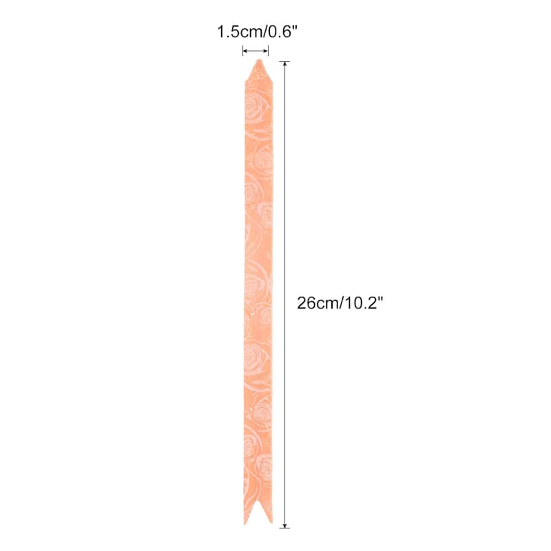 100Pcs Pull Bows Ribbon Gift Wrapping String Rose Pattern Bow Tie - Orange - 10"