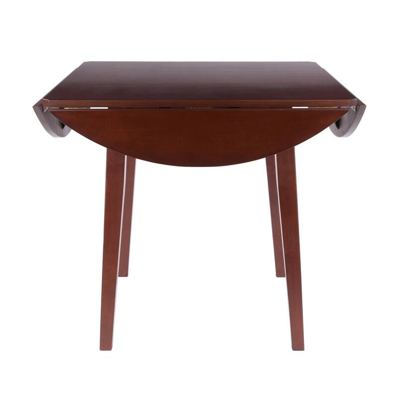 Dawson Round Dining Table, Quad Drop Leaf, Walnut