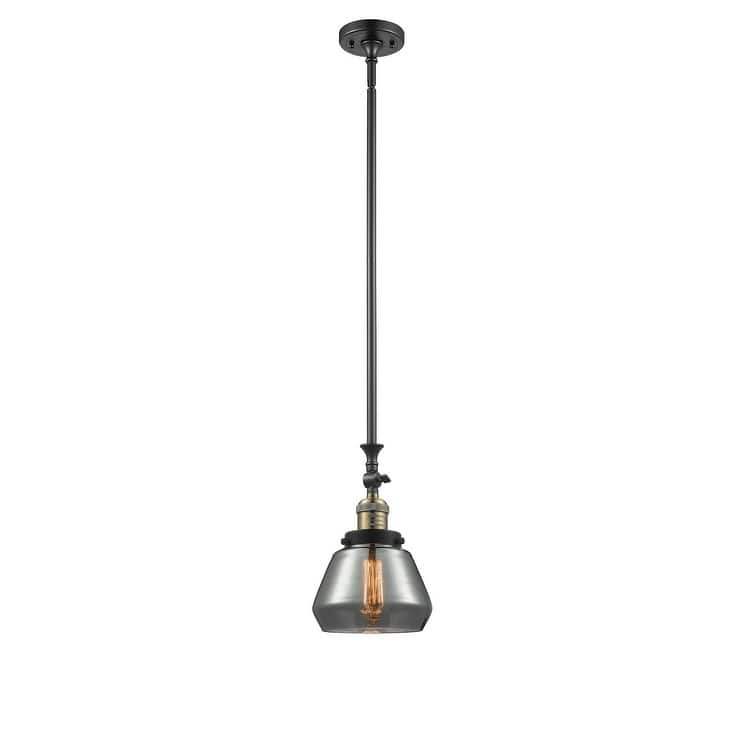 Innovations Lighting Fulton 7" Wide Adjustable Mini Pendant - Polished Chrome / Matte White Cased