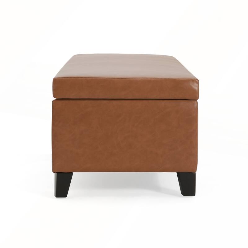 Storage Ottoman with Dense Foam Padding and Ample Space for Modern Living and Multi-Functional Use