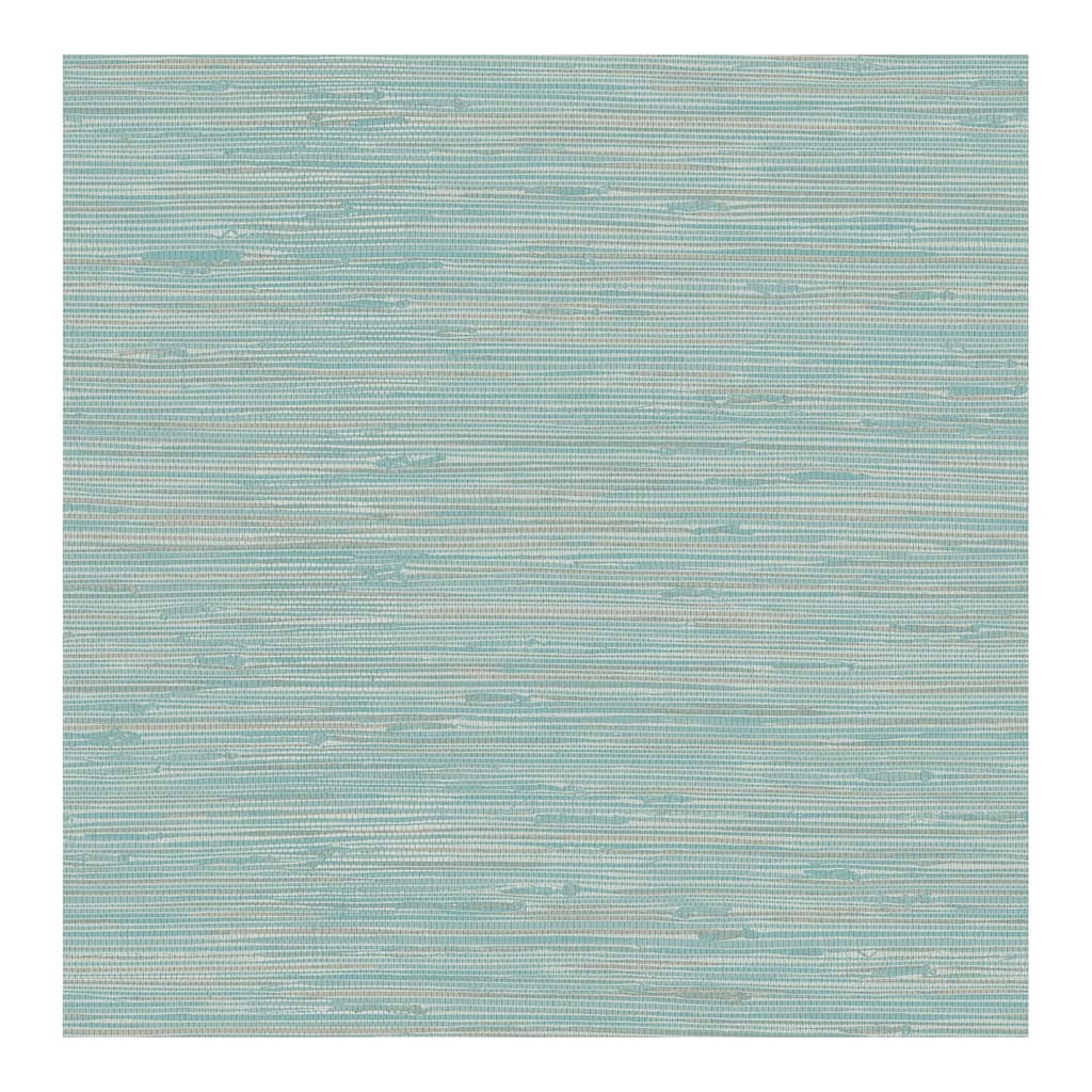 NuWallpaper Tibetan Grasscloth Teal Peel & Stick Wallpaper - 216in x 20.5in x 0.025in