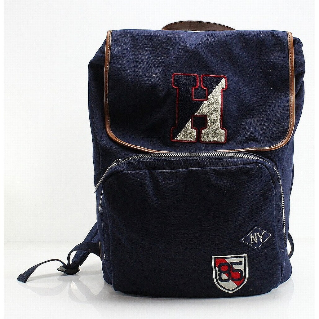 Shop Tommy Hilfiger Blue Canvas Navy Graham Men S Designer Backpack Bag Overstock 22399744
