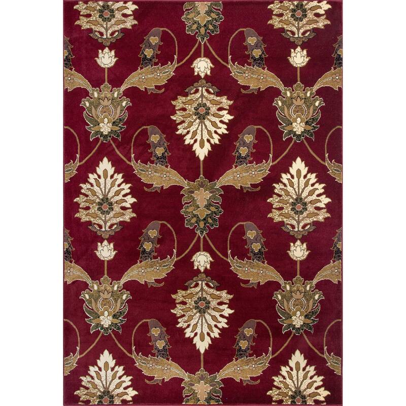 Copper Grove Veit Classic Floral Area Rug - 3'3" x 4'11" - Ruby