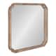 Kate and Laurel Marston Square Wood Wall Mirror - 24x24 - Rustic Brown