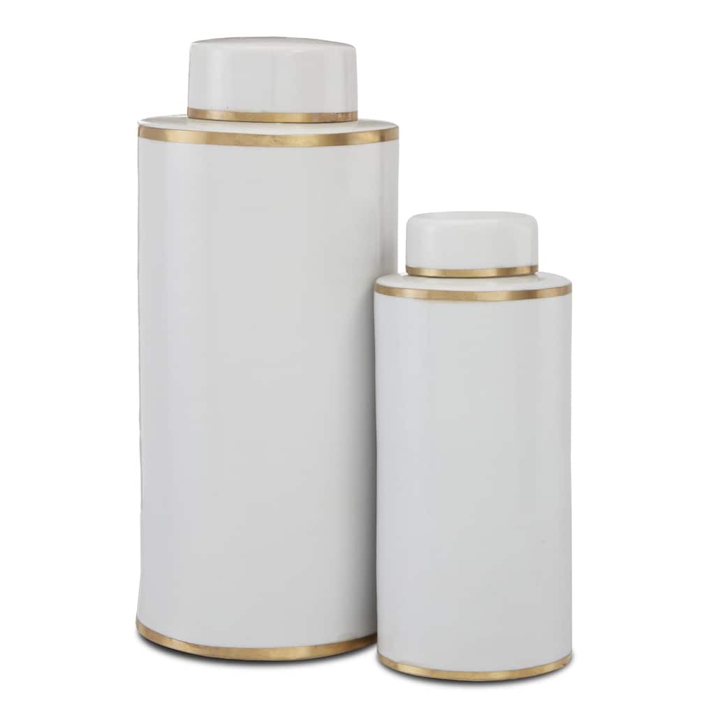 Currey & Company Ivory Tea Canister Set of 2