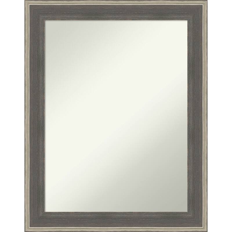 Cottage Non-Beveled Wood Framed Wall Mirror - Cottage Grey Silver
