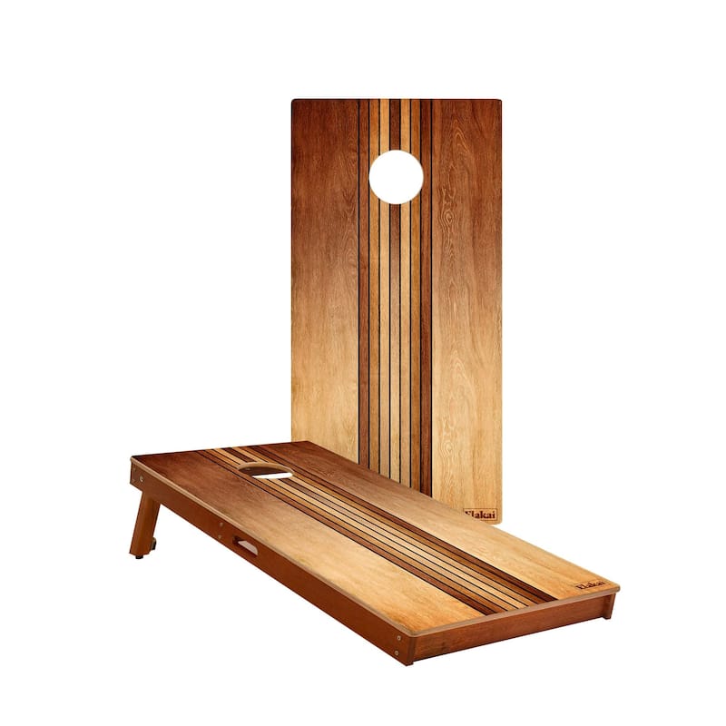 Retro Woody Solid Mahogany All-Weather Cornhole Boards - NO Bags - NO Accessories