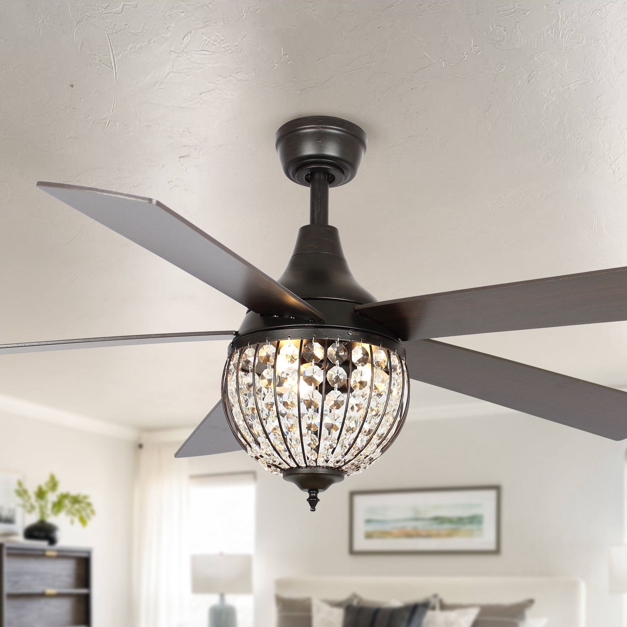 20"/24"/72" Oaks Aura Cotti Low Profile Dimmable Smart Ceiling Fan with Lights 6-Speed Flush Mount Modern Remote