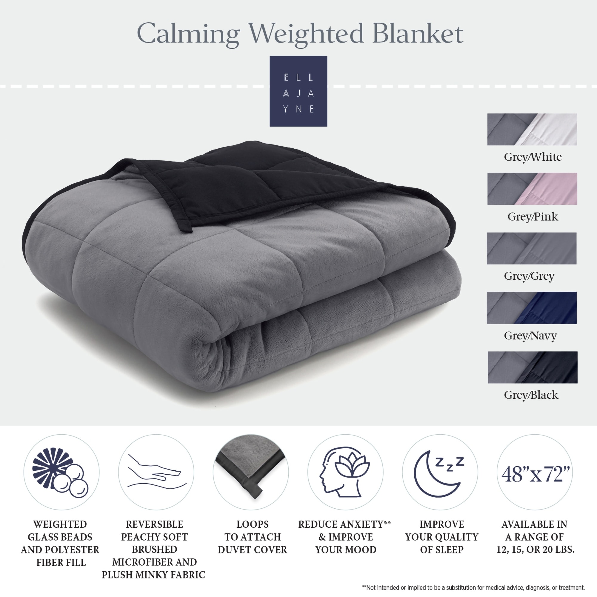 Ella Jayne Home Weighted Throw Blanket Weight 12