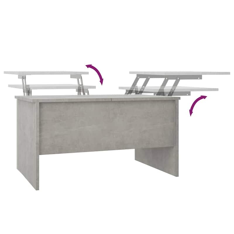 vidaXL Coffee Table Lift Top End Table Accent Side Sofa Table Engineered Wood - 31.5" x 19.7" x 16.7"