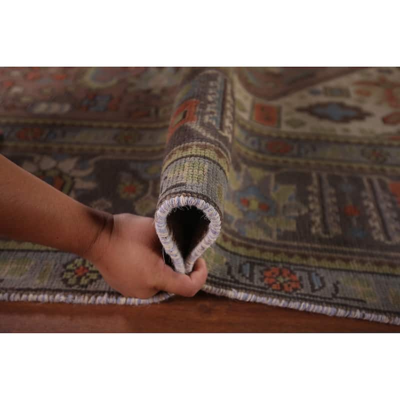 Geometric Tabriz Persian Vintage Area Rug Handmade Wool Carpet - 7'6"x 11'0"