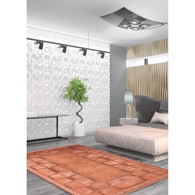 ECARPETGALLERY Hand-knotted Color Transition Copper Wool Rug - 4'1 x 6'7
