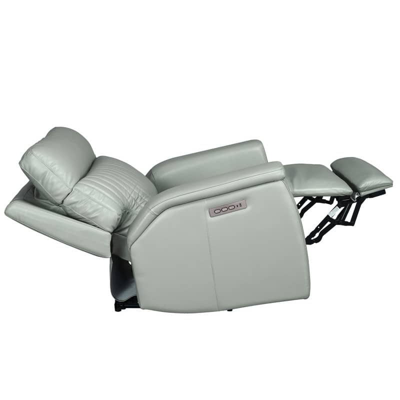 Genuine Leather Zero Gravity Power Reclining Sofa with Headrest, Lumbar & USB, Living Room Set