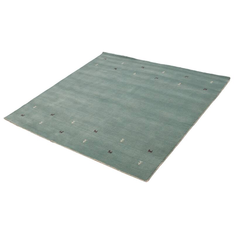 Kashkuli Gabbeh Blue Rug 6'7" x 6'7" - 6'7 x 6'7
