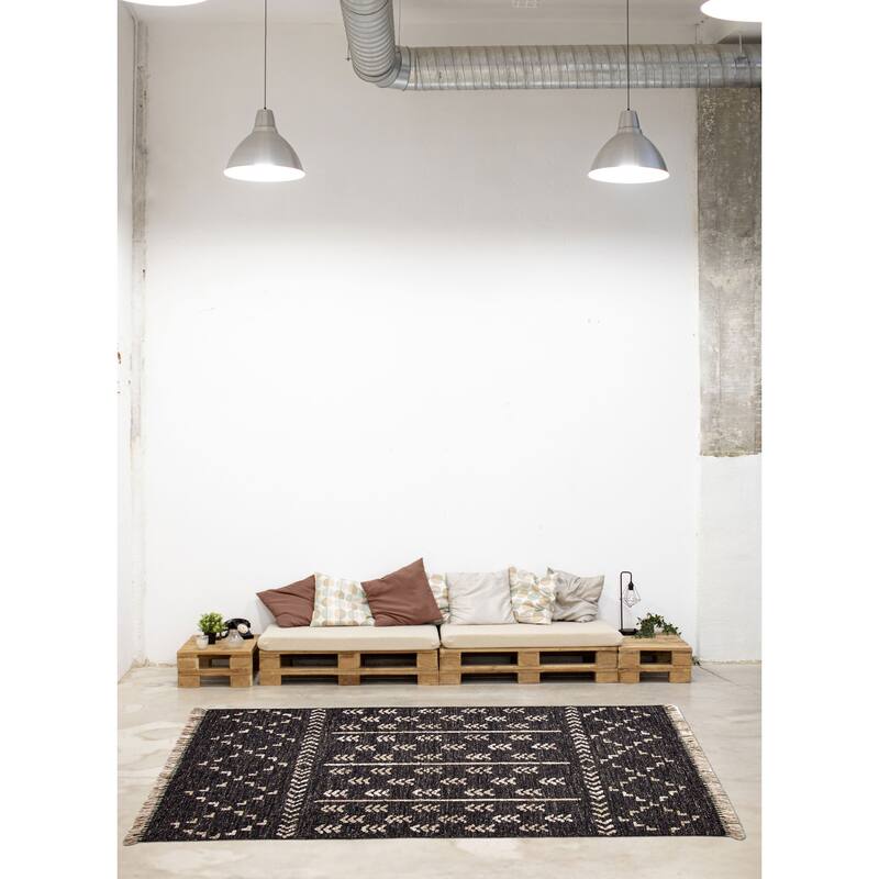 ECARPETGALLERY Hand-knotted Tangier Grey Wool Rug - 3'0 x 4'10