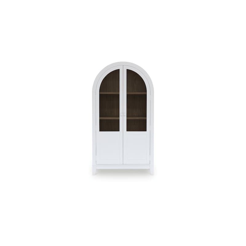 Signature Design by Ashley Dagandale White/Brown Accent Cabinet - 40" W x 16" D x 74.13" H
