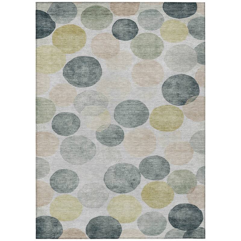 HomeRoots Geometric Transitional Rectangle Outdoor Rug