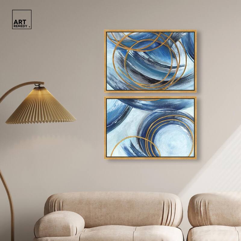 Golden Riviera Canvas Set of 2 by Art Remedy