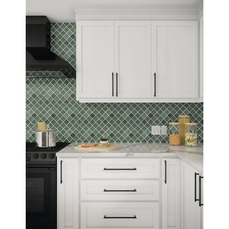 Daltile Mesmerist 3" x 3" Ceramic Arabesque Mosaic Tile (Set of 10)