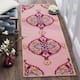 SAFAVIEH Handmade Bellagio Junie Medallion Wool Rug - 2'3" x 7' Runner - Pink