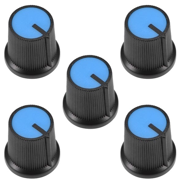 5pcs Volume Control Rotary Knobs For 6mm Dia Knurled Shaft Potentiometer Durable
