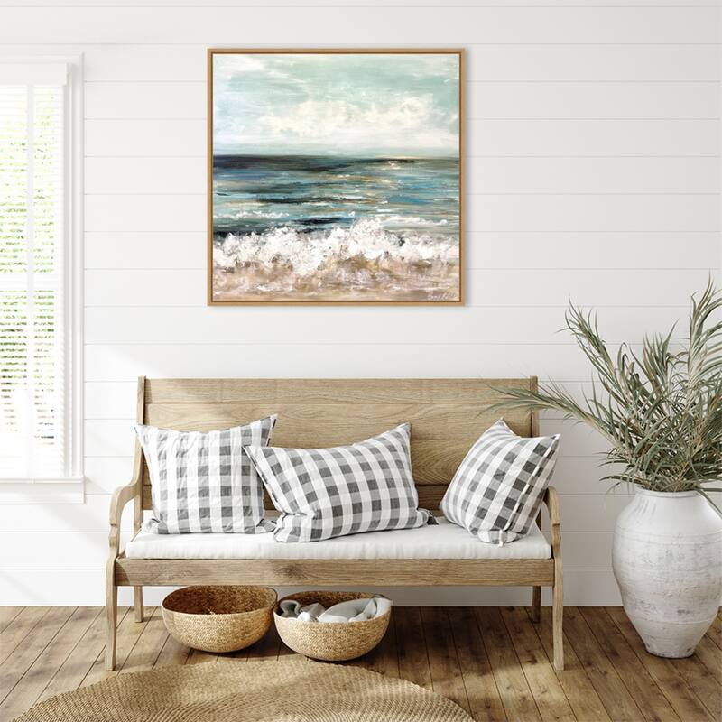 Cloudy Seascape I by Emma Bell Framed Canvas Wall Art Print