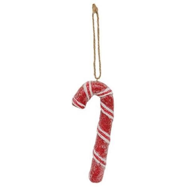 Sparkle Candy Cane Ornament Red White Glitter Christmas Tree Decor - 2 ...