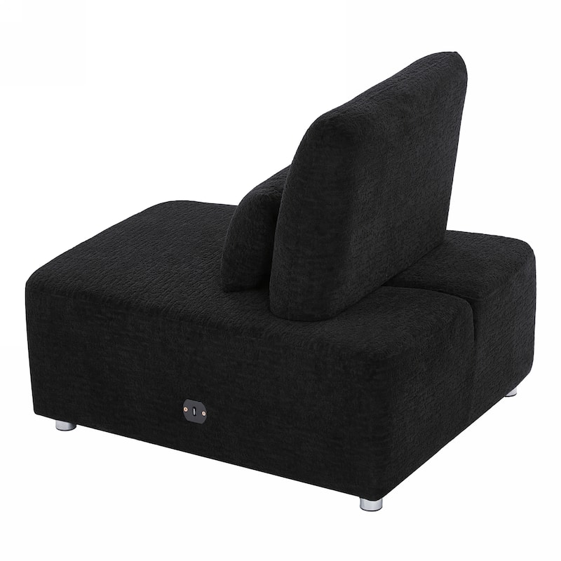 Upholstery Sofa With Two Ottomans Lounge Chair for Living Bedroom