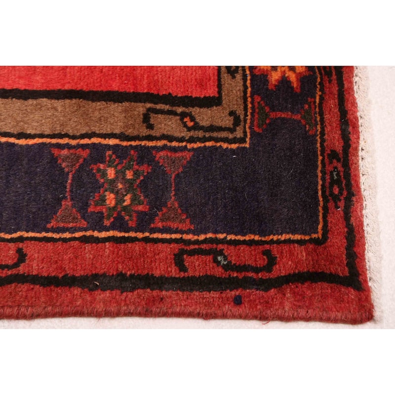 ECARPETGALLERY Hand-knotted Andelz Red Wool Rug - 3'3 x 4'9