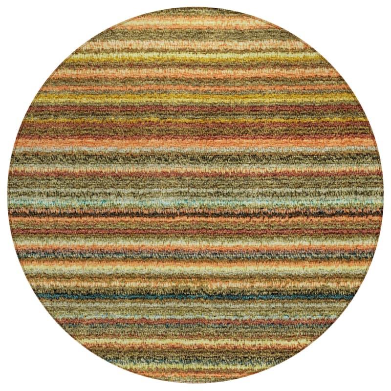 HomeRoots Striped Transitional Rectangle Outdoor Rug
