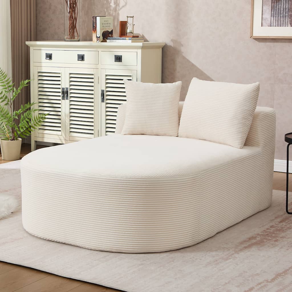 67.5''Chaise Lounge Chair 46'' Wide Seat Indoor Corduroy Oversized Sleeper Sofa