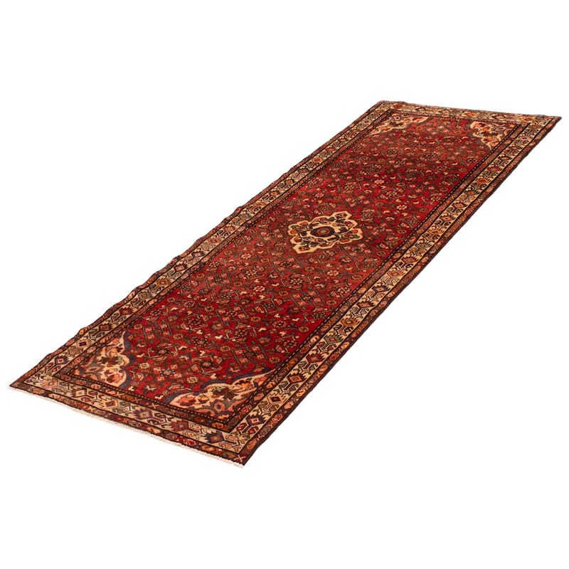 ECARPETGALLERY Hand-knotted Andelz Red Wool Rug - 3'10 x 10'0