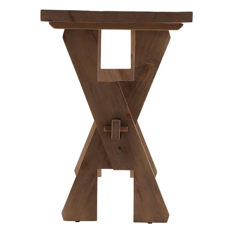 Furniture Classics Michelle Natural Wood Recycled Pine X-base Console Table