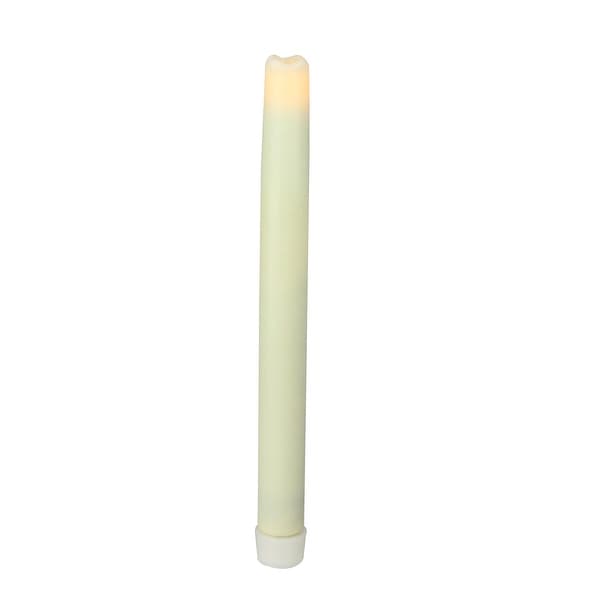 9" Ivory Flameless LED Wax Battery Operated Christmas Taper Candle
